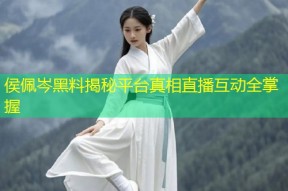 侯佩岑黑料揭秘平台真相直播互动全掌握