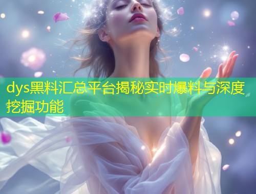 dys黑料汇总平台揭秘实时爆料与深度挖掘功能  第1张