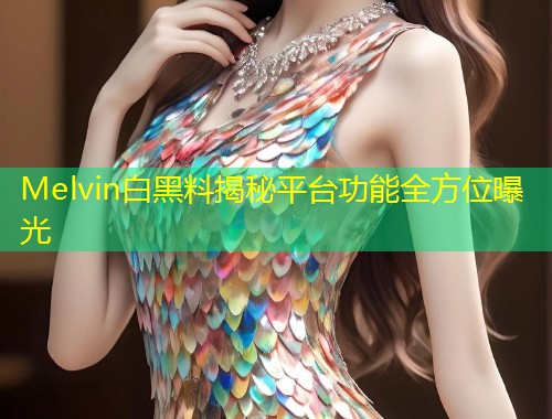 Melvin白黑料揭秘平台功能全方位曝光  第1张