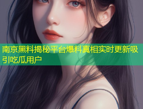 南京黑料揭秘平台爆料真相实时更新吸引吃瓜用户  第1张