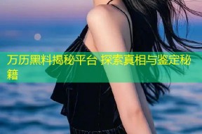 万历黑料揭秘平台 探索真相与鉴定秘籍