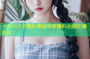 一力小沙子黑料揭秘平家爆料功能引爆关注