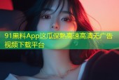 91黑料App这瓜保熟高速高清无广告视频下载平台