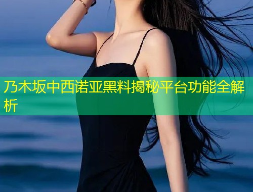 乃木坂中西诺亚黑料揭秘平台功能全解析  第2张